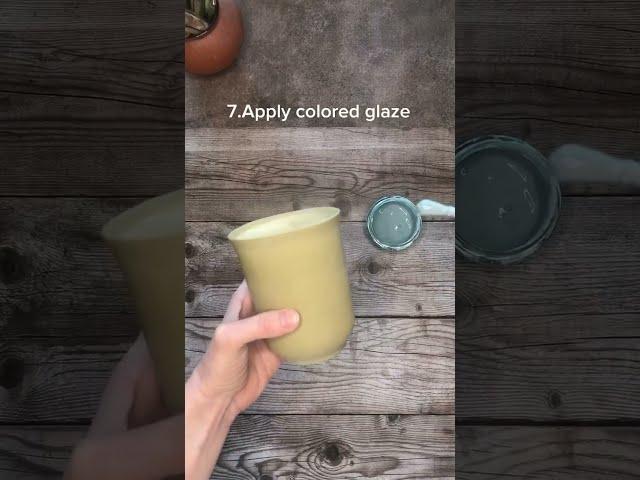 How I raw glaze my pottery and skip bisque firing #shorts