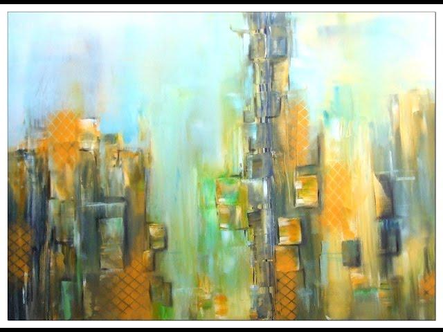 Abstrakte Malerei lernen, painting abstract, Großstadt, City