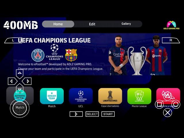 eFootball PES 2024 PPSSPP 400MB New Updates Full Winter Transfers Real Faces New Kits & Graphics 4K