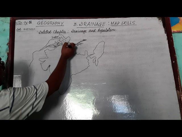 STD:9.  Geography.  Ch 3 Drainage  : MAP SKILL  by Amar Nath sir
