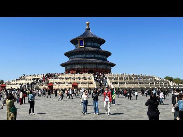 明清皇帝祭祀场所，到处郁郁葱葱，人声鼎沸【姜野环球之旅】