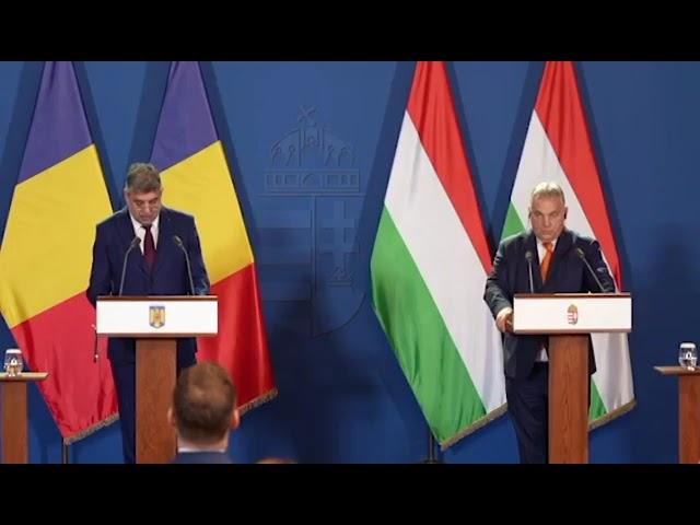 Declarații comune de presă susținute de prim-miniștrii Marcel Ciolacu și  Viktor Orbán #schengen