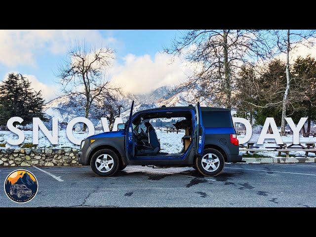 Honda Element California Snow Day