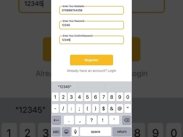 React Native user form with floating text animation  #smartphone #reactnative #python