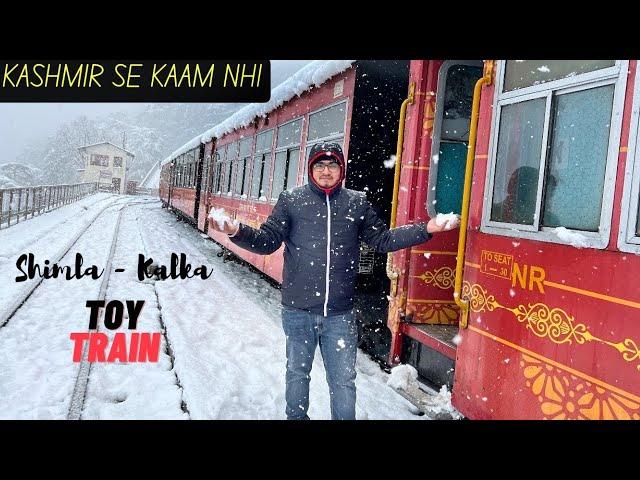 Shimla - Kalka Toy Train Journey in Heavy Snowfall *Kashmir Se Kaam Nhi*