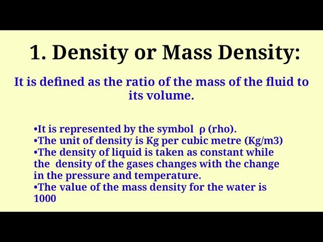 Properties of Fluids in Fluid Mechanics | AMIE help...