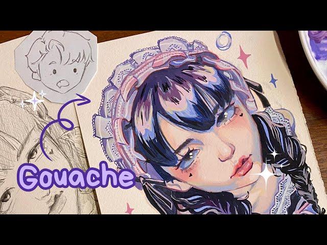 Gouache Painting Process Timelapse | ⋆.˚˚.⋆