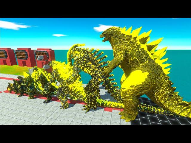 EVOLUTION of Thunder Godzilla 2014 Size Comparison VS Titanus Red + Destoroyah + Team Red