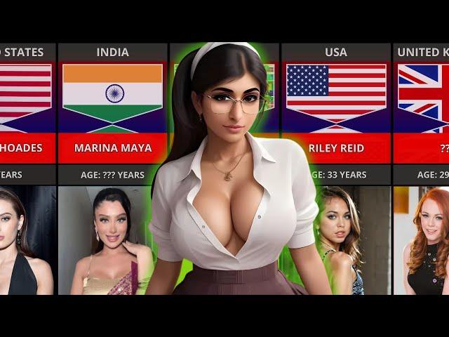 MOST SEXY and FAMOUS Women PORN Stars From DIFFERENT COUNTRIES | COMPARISON"