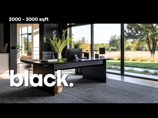 Design Your Dream Home: Black House with Modern Vintage Decor and Stunning Outdoor Living Spaces