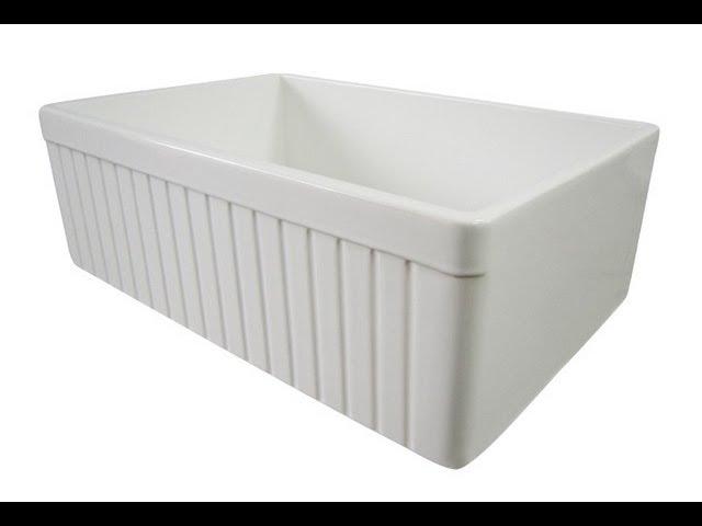 30 Inch Farm Sink By ALFI brand - Fireclay Kitchen Sink - AB509