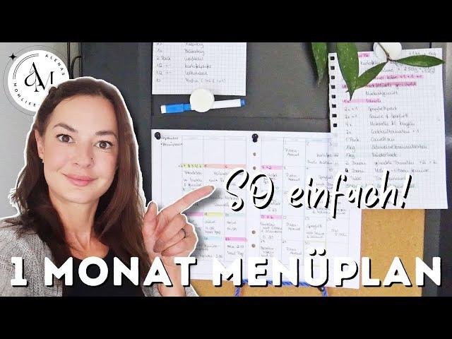 Menüplan für einen Monat erstellen  so einfach ist es  Alenas Momlife