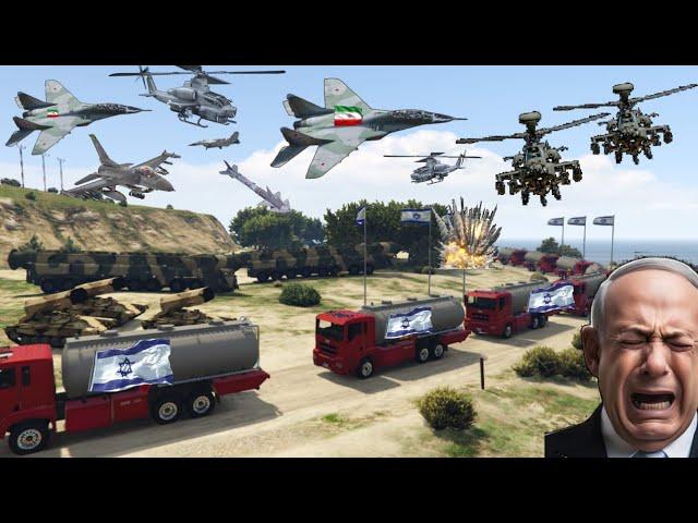 Israeli Secret Oil And Weapons Supply Convoy Badly Destroyed by Irani FighterJets,Helicopters-GTA5