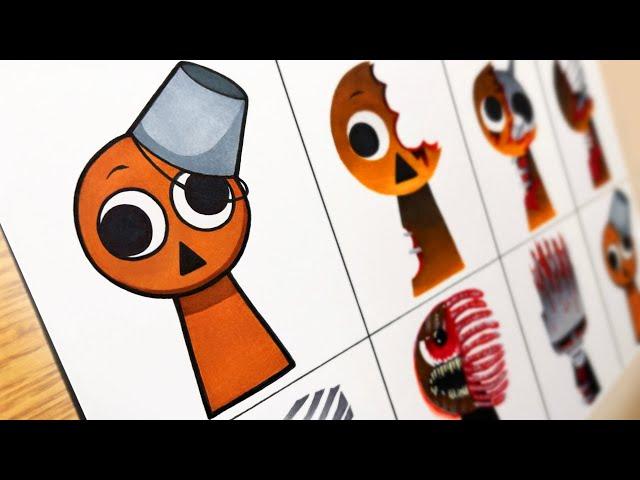 Drawing Incredibox Sprunki : Phase 1 vs Phase 2 vs Phase 3 vs Phase 5 vs Phase 6 vs Phase 7 [Brud]