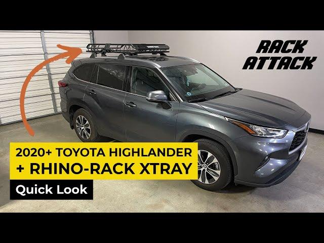 2020+ Toyota Highlander (Factory Rack) with Rhino-Rack XTray Roof Top Basket