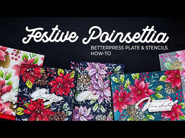 Spellbinders Festive Poinsettia Plate How To