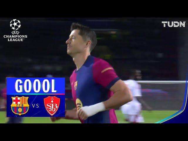 ¡PENAL Y GOL! Lewan no perdona | Barcelona 1-0 Stade Brestois | UEFA Champions League 24/25 | TUDN