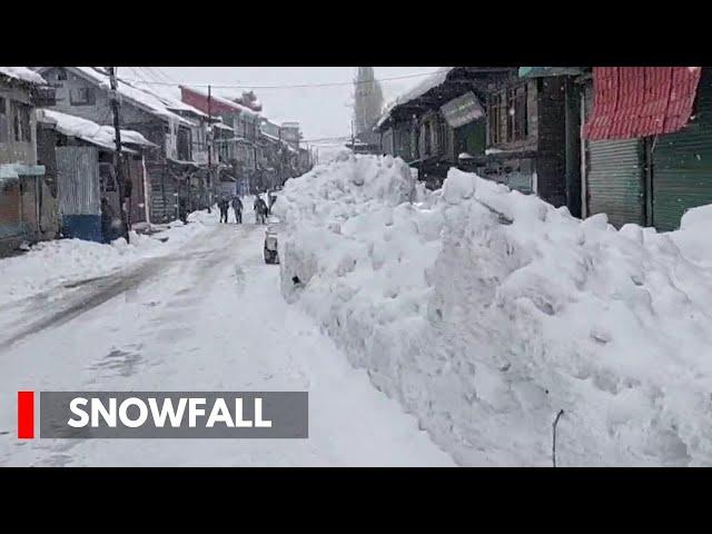 Kargil: Heavy Snowfall starts In  Drass