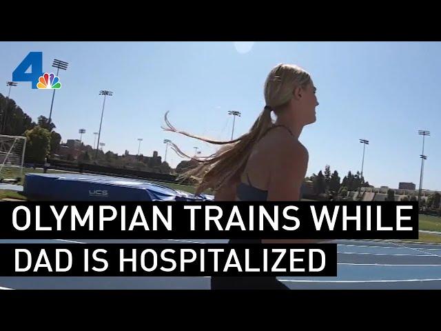 Olympian Trains While Dad is Hospitalized | NBCLA