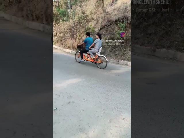 Two wheels,Two hearts,endless fun       #couple #cycling #ytshort #youtubeshorts#sprinklewithsnehil