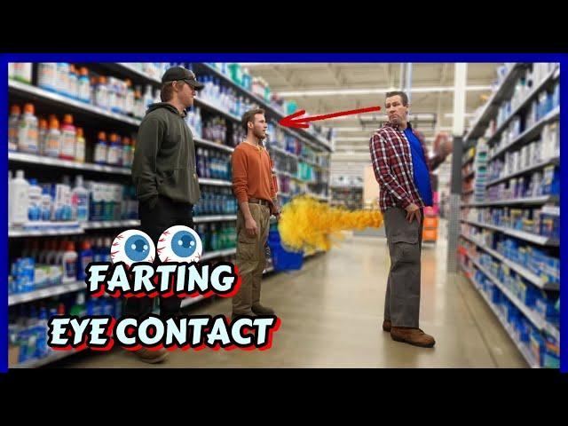 Farting with Eye Contact Again!  Funny Fart Prank! 