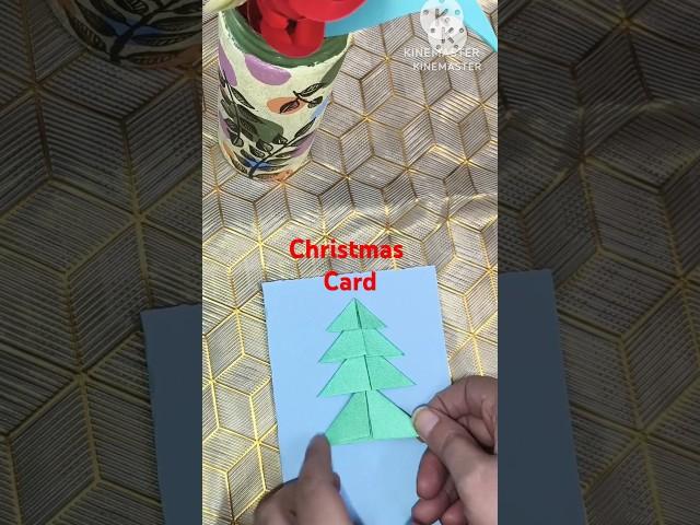 How to make Christmas card l paper folding x mas tree #shortsviral #art #shorts #ytshorts #arthouse