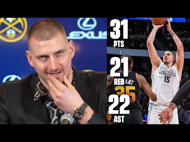 Nikola Jokic hilarious reaction to first ever 30-20-20 game in NBA history 