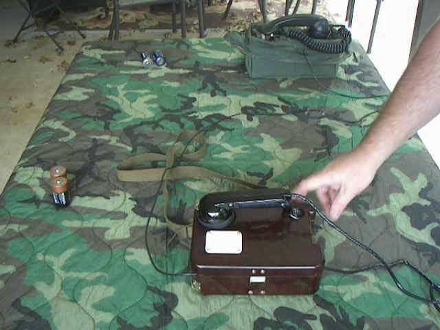 FIELD PHONE OPS:  USSR ARMY TA-57 Field Telephone