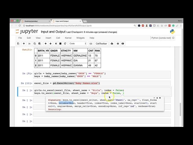 [7] Input and Output - Export Excel File