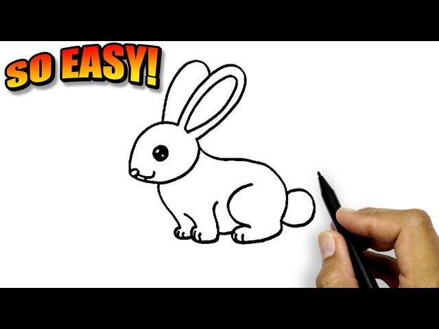 How to draw a bunny easy step by step | Easy Drawings | Rabbit Drawing Easy