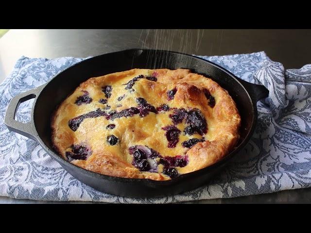 Blueberry Dutch Baby - German Pancake - Food Wishes