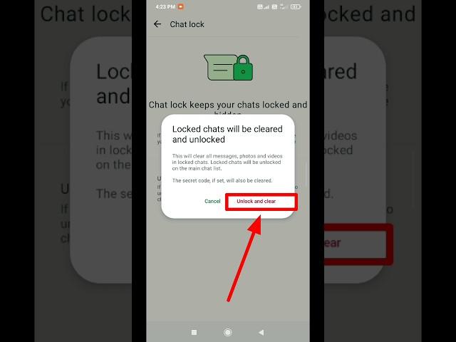 Unlock and clear locked chats whatsapp | how to unlock whatsapp chat lock #shorts #trending