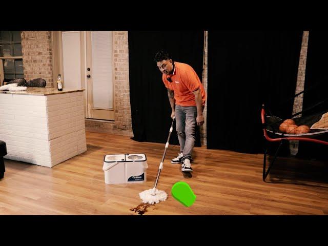 How to Use Tsmine RinseWise Mop Bucket to Clean Up a Mess