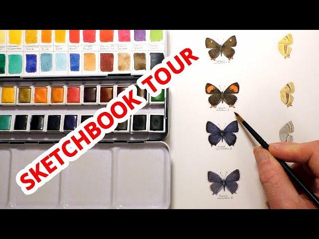 Watercolour Sketchbook Tour - ETCHR Everything! + Brush Case Hack