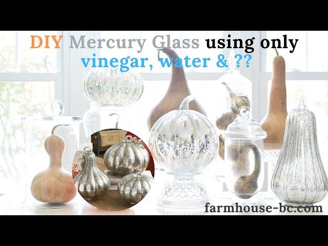 DIY Mercury glass with vinegar, water and spray paint.  Super easy and under 5 minutes! Great gifts!