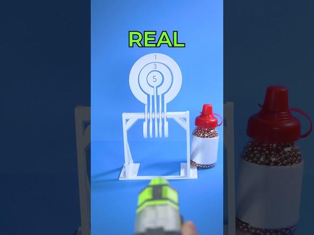 3d printed NERF target vs real