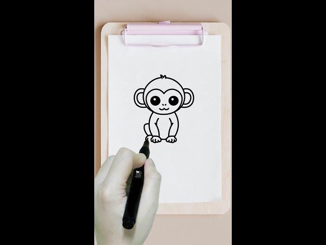 how to draw a monkey