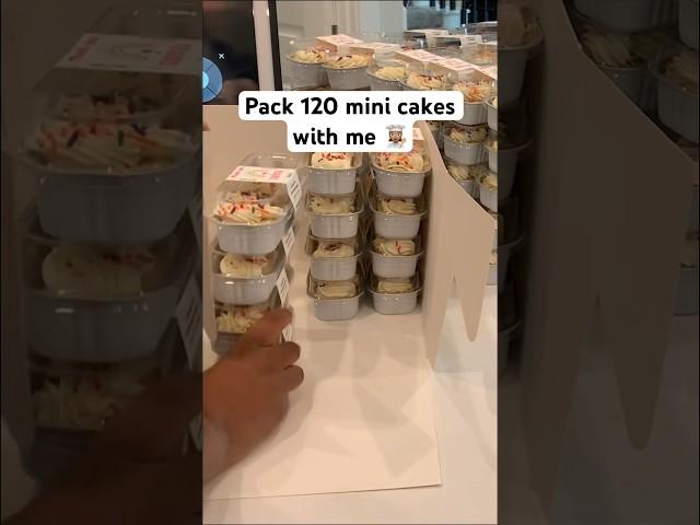 How I package 120 mini cakes in my home bakery business #bakerlife #bakingvlog #cakebusiness