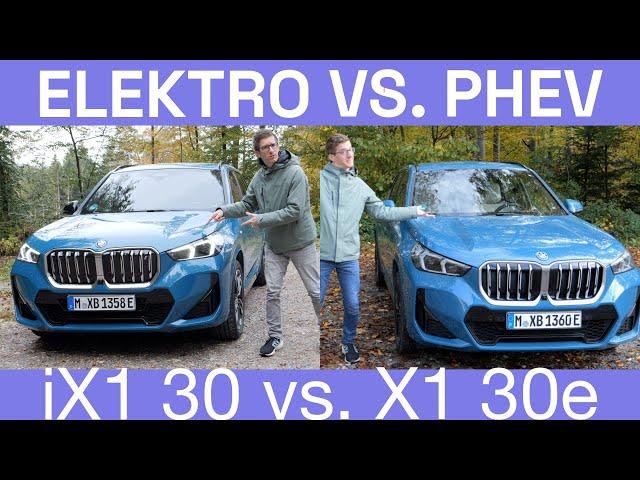 Schlagabtausch: BMW iX1 xDrive30 gegen BMW X1 xDrive30e Vergleich - Autophorie