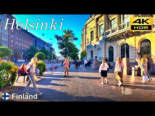 Helsinki Early evening walk / Finland  / August 2024 / 4K HDR