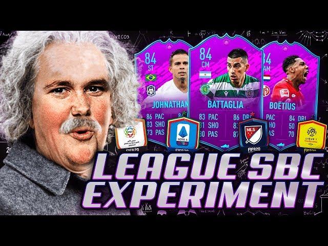 COMPLETING EVERY LEAGUE SBC ON FIFA 20 EXPERIMENT!!!