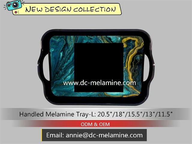 Melamine Serving Tray set,  Marble, Wood, Green leaf, Gold --Advanced Customization Service, China