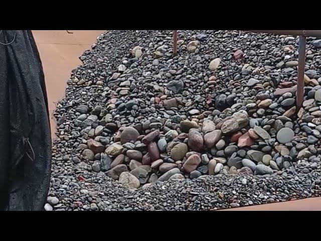 Barge Unloads 3200 Tons of Cobblestone, Video Completed - Flow of relaxing stones