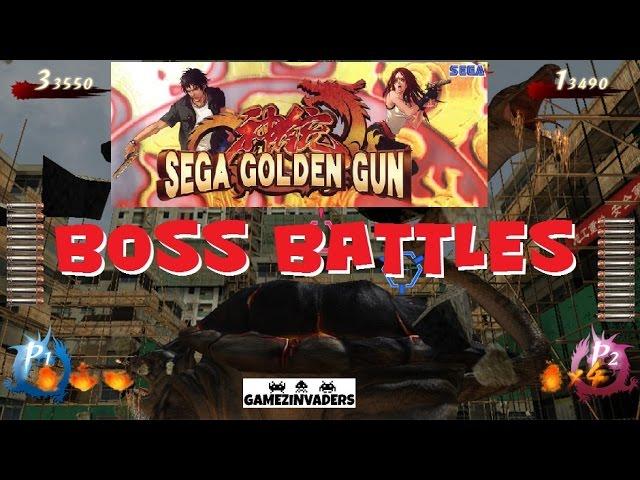 SEGA'S Golden Gun! BOSS FIGHTS!!! Arcade Shooter! Boss Battles!