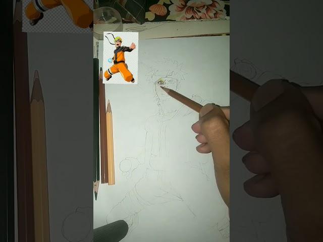 naruto color pencil drawing tutorial #short#shortvideo#ytshortsdrawing