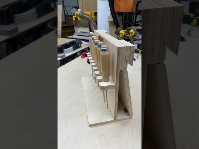 Chisel holder with built-in stand