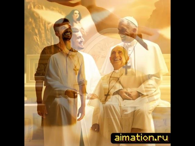 Папа и Паша #pashatechnique #techniquepasha #pope #popefrancis #пашатехник #техникпаша  #папаримский