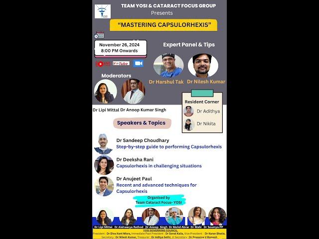 YOSI Webinar - Mastering Capsulorhexis