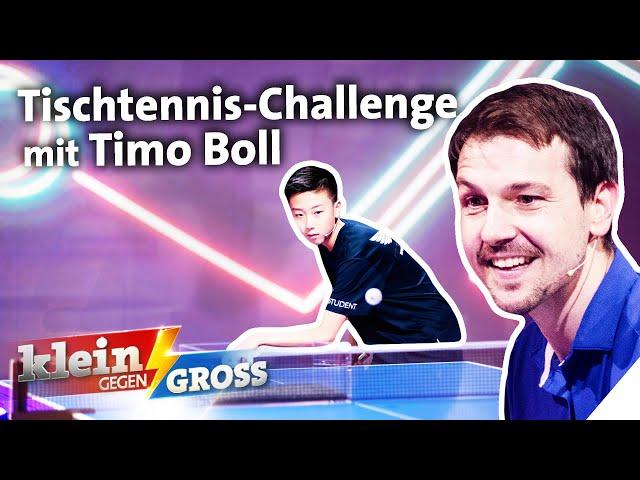 Ping-Pong-Backspin-Trickshots: Europameister Boll vs. Kevin | Klein gegen Groß