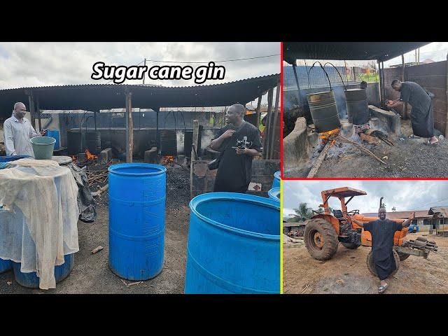 HOW SUGAR CANE IS TURNED TO  GIN(RUM) IN GHANA !!